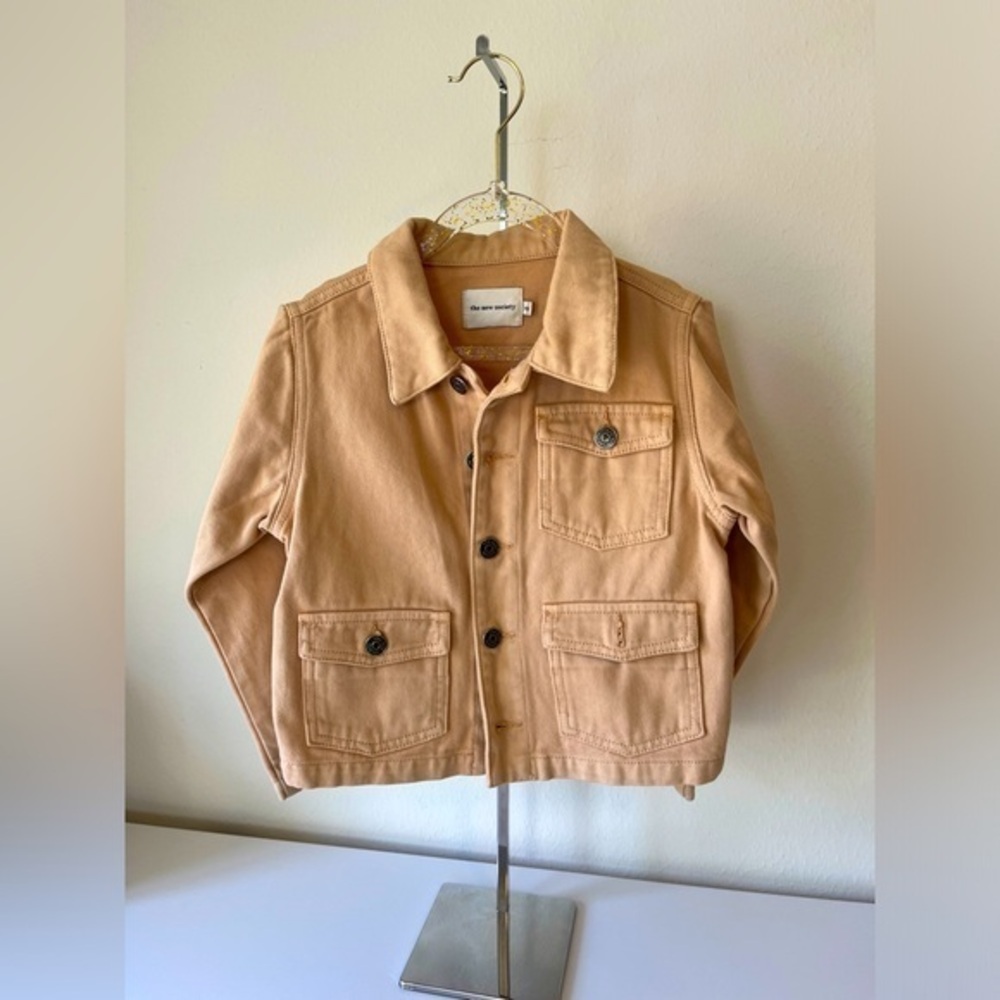 The New Society Shacket Jacket,‎ Front Pockets, Size 6y, EUC